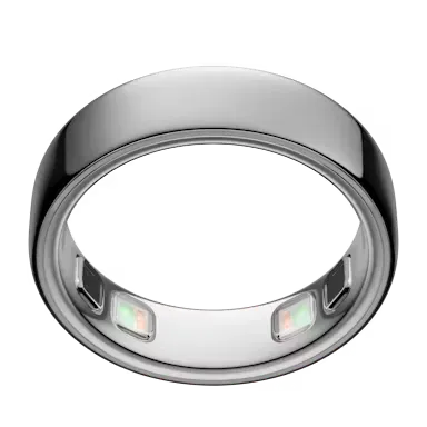 Silver smart ring with dual optical sensors on inner surface | Smartring PH