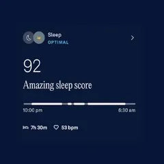 Oura app displaying a sleep score of 92 with optimal sleep tracking | Smartphone PH
